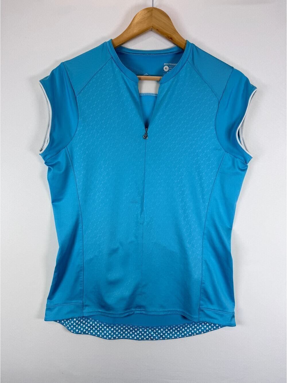 Bontrager Vella Cycling Jersey Womens XL Blue Quarter Zip Bike Pockets